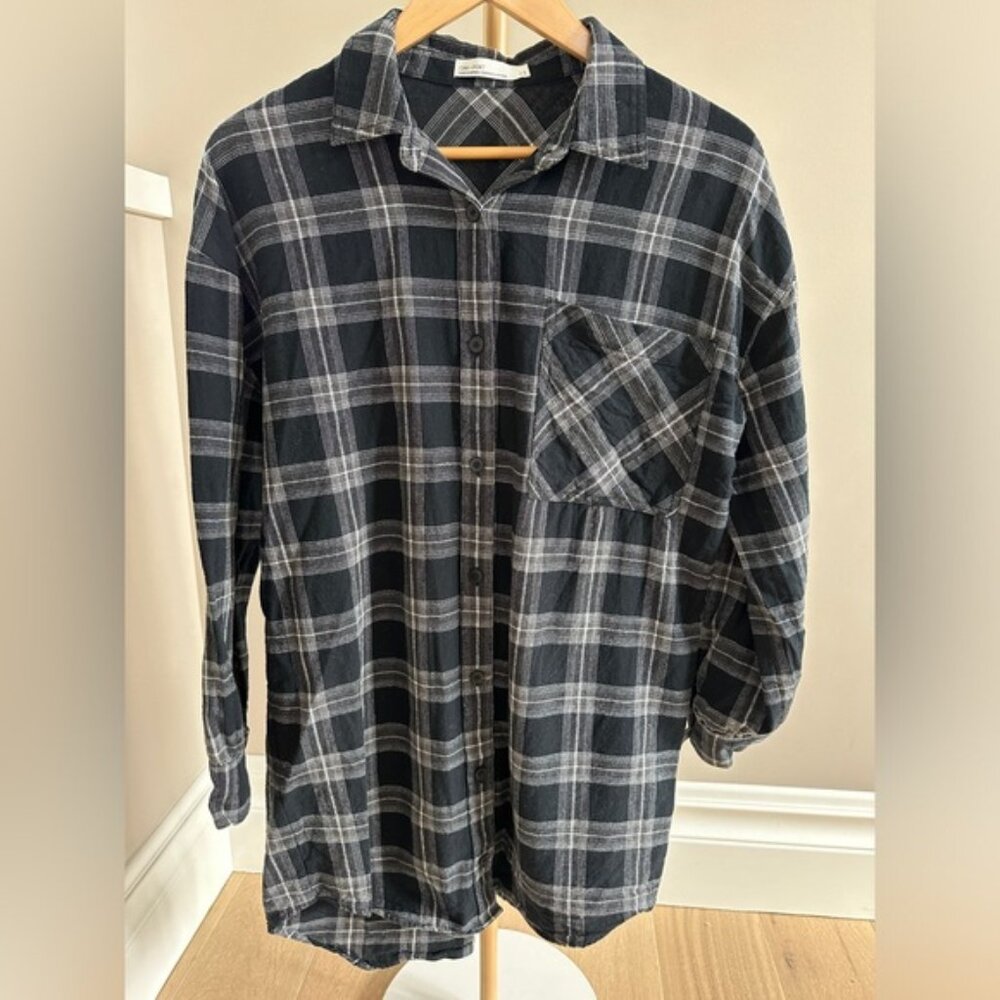 Oak + Fort Plaid Button-Down Shirt Size Small